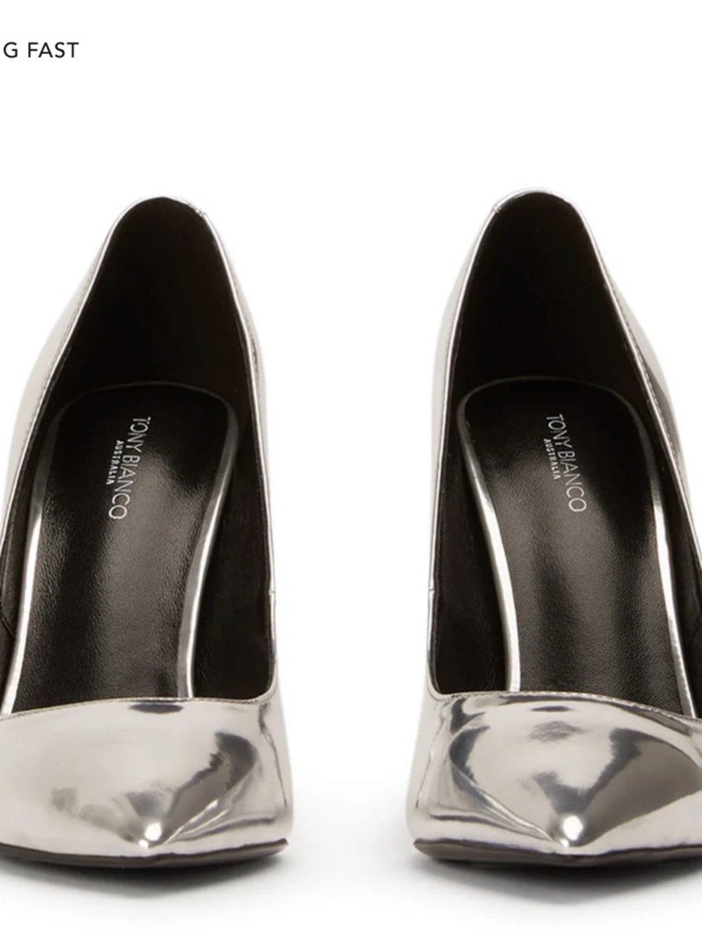 Tony Bianco Silver Pointed-Toe Pumps - Women's Metallic Heels